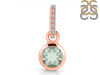 Green Amethyst & White Topaz Pendant GRA-RDP-958-CZ-LOOP.