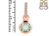 Green Amethyst & White Topaz Pendant GRA-RDP-958-CZ-LOOP.