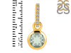 Green Amethyst & White Topaz Pendant GRA-RDP-958-CZ-LOOP.