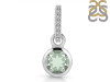 Green Amethyst & White Topaz Pendant GRA-RDP-958-CZ-LOOP.