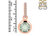 Green Amethyst & White Topaz Pendant GRA-RDP-959-CZ-LOOP.