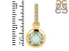 Green Amethyst & White Topaz Pendant GRA-RDP-959-CZ-LOOP.