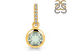 Green Amethyst & White Topaz Pendant GRA-RDP-959-CZ-LOOP.