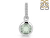 Green Amethyst & White Topaz Pendant GRA-RDP-959-CZ-LOOP.