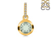 Green Amethyst & White Topaz Pendant GRA-RDP-960-CZ-LOOP.
