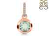 Green Amethyst & White Topaz Pendant GRA-RDP-992-CZ-LOOP.