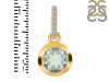 Green Amethyst & White Topaz Pendant GRA-RDP-992-CZ-LOOP.