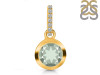 Green Amethyst & White Topaz Pendant GRA-RDP-992-CZ-LOOP.
