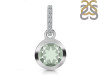 Green Amethyst & White Topaz Pendant GRA-RDP-992-CZ-LOOP.