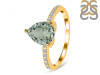 Green Amethyst & White Topaz Ring GRA-RDR-2860.