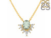 Green Amethyst & White Topaz Necklace GAR-RN-72.