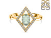 Green Amethyst & White Topaz Ring GRA-RR-134.
