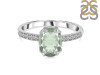 Green Amethyst & White Topaz Ring GRA-RR-207.