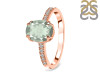 Green Amethyst & White Topaz Ring GRA-RR-207.