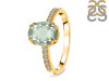 Green Amethyst & White Topaz Ring GRA-RR-207.