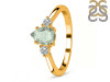 Green Amethyst & White Topaz Ring GRA-RR-335.