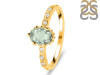 Green Amethyst & White Topaz Ring GRA-RR-35.