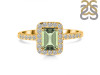 Green Amethyst & White Topaz Ring GRA-RR-432.