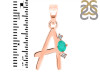 Green Onyx & White Topaz Alphabet A Pendant GRO-RDA-1.