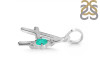 Green Onyx & White Topaz Alphabet A Pendant GRO-RDA-1.