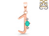 Green Onyx & White Topaz Alphabet J Pendant GRO-RDA-10.