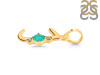 Green Onyx & White Topaz Alphabet J Pendant GRO-RDA-10.