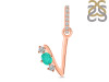 Green Onyx & White Topaz Alphabet V Pendant GRO-RDA-100.