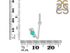 Green Onyx & White Topaz Alphabet V Pendant GRO-RDA-100.