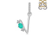 Green Onyx & White Topaz Alphabet V Pendant GRO-RDA-100.