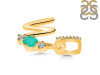 Green Onyx & White Topaz Alphabet W Pendant GRO-RDA-101.
