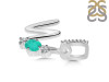 Green Onyx & White Topaz Alphabet W Pendant GRO-RDA-101.