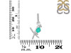 Green Onyx & White Topaz Alphabet X Pendant GRO-RDA-102.