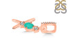 Green Onyx & White Topaz Alphabet X Pendant GRO-RDA-102.