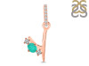 Green Onyx & White Topaz Alphabet Y Pendant GRO-RDA-103.