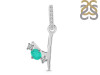 Green Onyx & White Topaz Alphabet Y Pendant GRO-RDA-103.