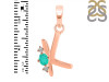 Green Onyx & White Topaz Alphabet K Pendant GRO-RDA-11.