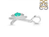 Green Onyx & White Topaz Alphabet K Pendant GRO-RDA-11.