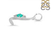 Green Onyx & White Topaz Alphabet L Pendant GRO-RDA-12.