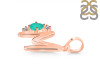 Green Onyx & White Topaz Alphabet M Pendant GRO-RDA-13.