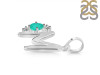 Green Onyx & White Topaz Alphabet M Pendant GRO-RDA-13.