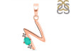Green Onyx & White Topaz Alphabet N Pendant GRO-RDA-14.
