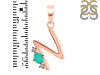 Green Onyx & White Topaz Alphabet N Pendant GRO-RDA-14.
