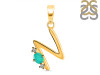 Green Onyx & White Topaz Alphabet N Pendant GRO-RDA-14.