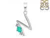 Green Onyx & White Topaz Alphabet N Pendant GRO-RDA-14.