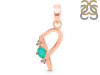 Green Onyx & White Topaz Alphabet P Pendant GRO-RDA-16.