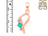 Green Onyx & White Topaz Alphabet P Pendant GRO-RDA-16.