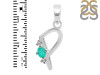 Green Onyx & White Topaz Alphabet P Pendant GRO-RDA-16.