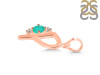 Green Onyx & White Topaz Alphabet P Pendant GRO-RDA-16.