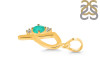 Green Onyx & White Topaz Alphabet P Pendant GRO-RDA-16.