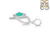 Green Onyx & White Topaz Alphabet P Pendant GRO-RDA-16.